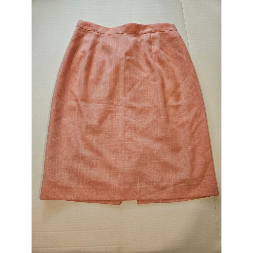 Vintage "Isaac Hazan" Soft Coral Peach Colored Pencil Skirt - Size 10